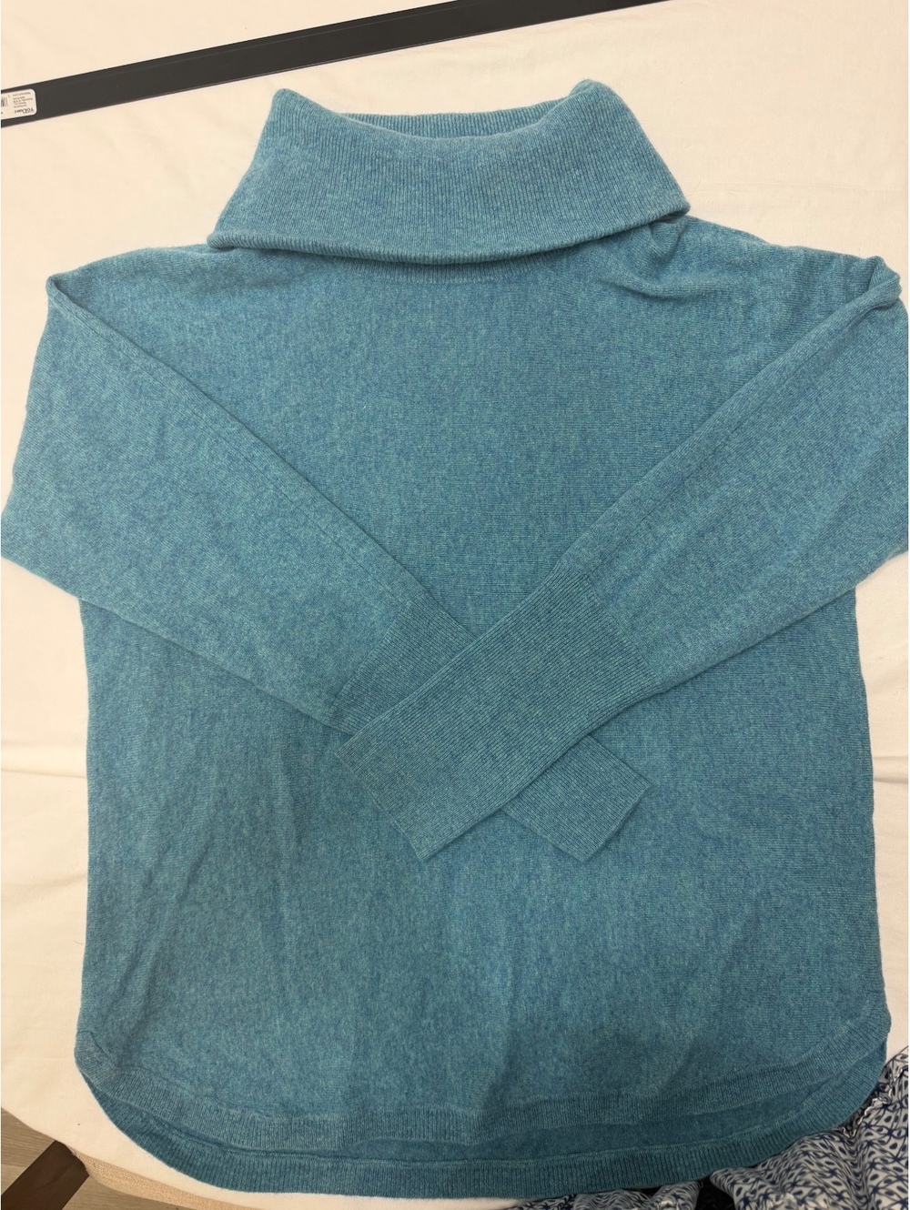 Max Studio Teal 100% 2-Ply Cashmere Cowl Neck Sweater XL